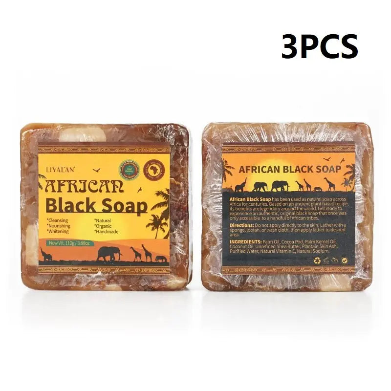 3pcs Black Soap for Body Cleaning