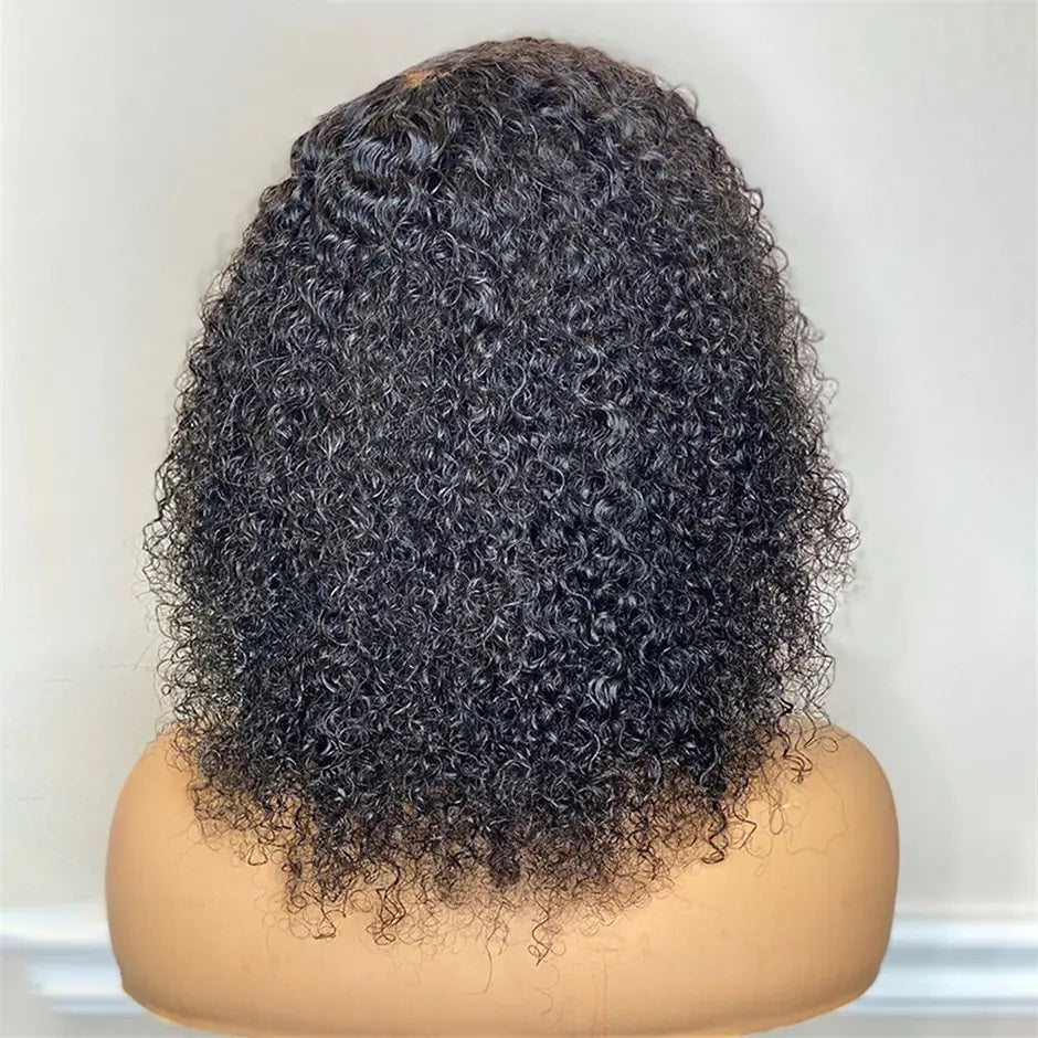 Kinky Curly Short Bob Human Hair Wig