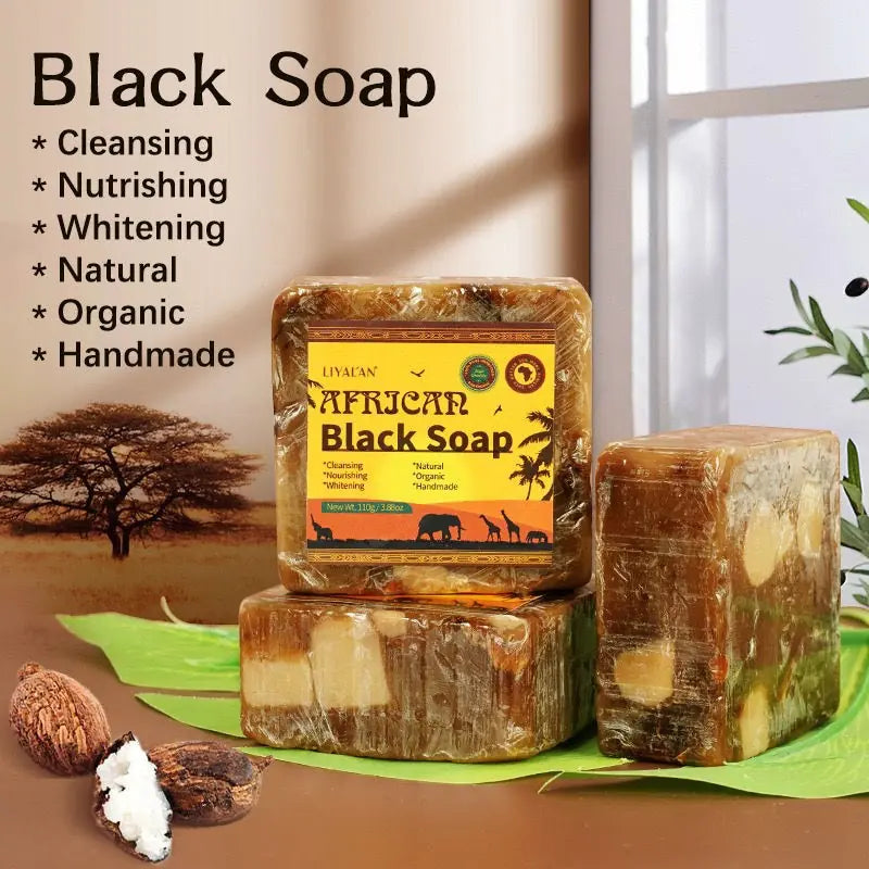 3pcs Black Soap for Body Cleaning